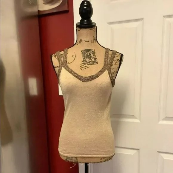 Cato metallic knit tank top sweater size small - Picture 2 of 7